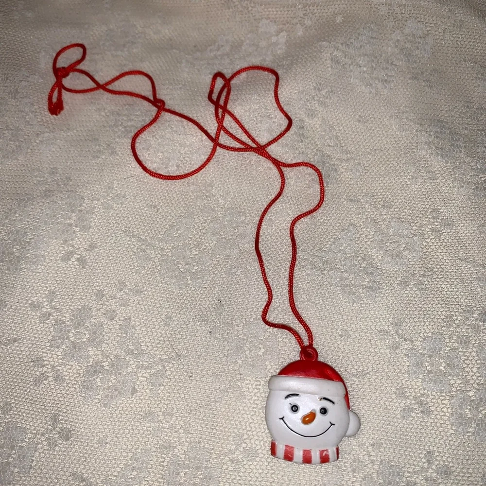 Koolaide looking Santa Necklace one inch rubber pendant